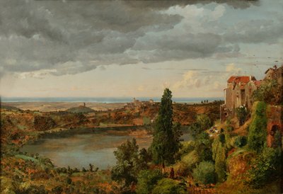 The Lake of Nemi by Jasper Francis Cropsey